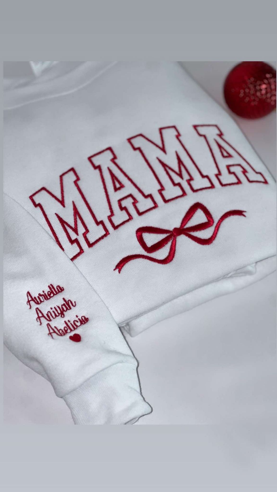 Mama bow sweatshirt