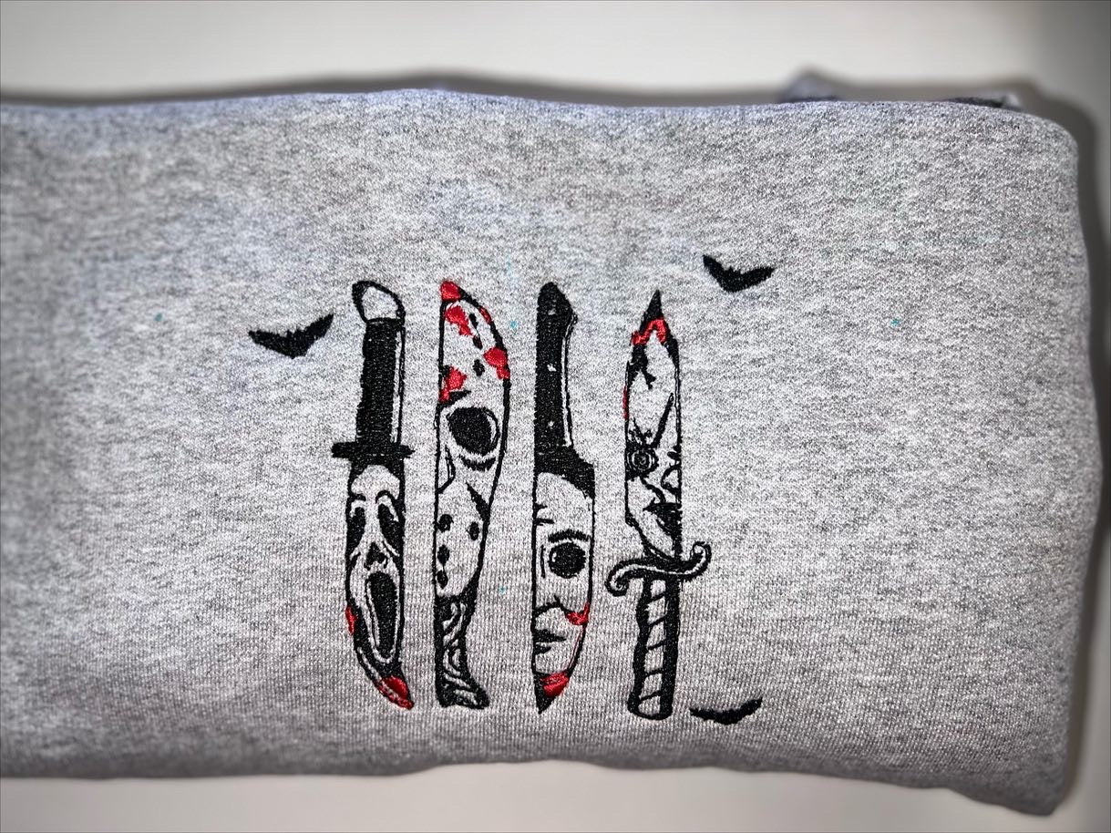 Halloween embroidered sweaters