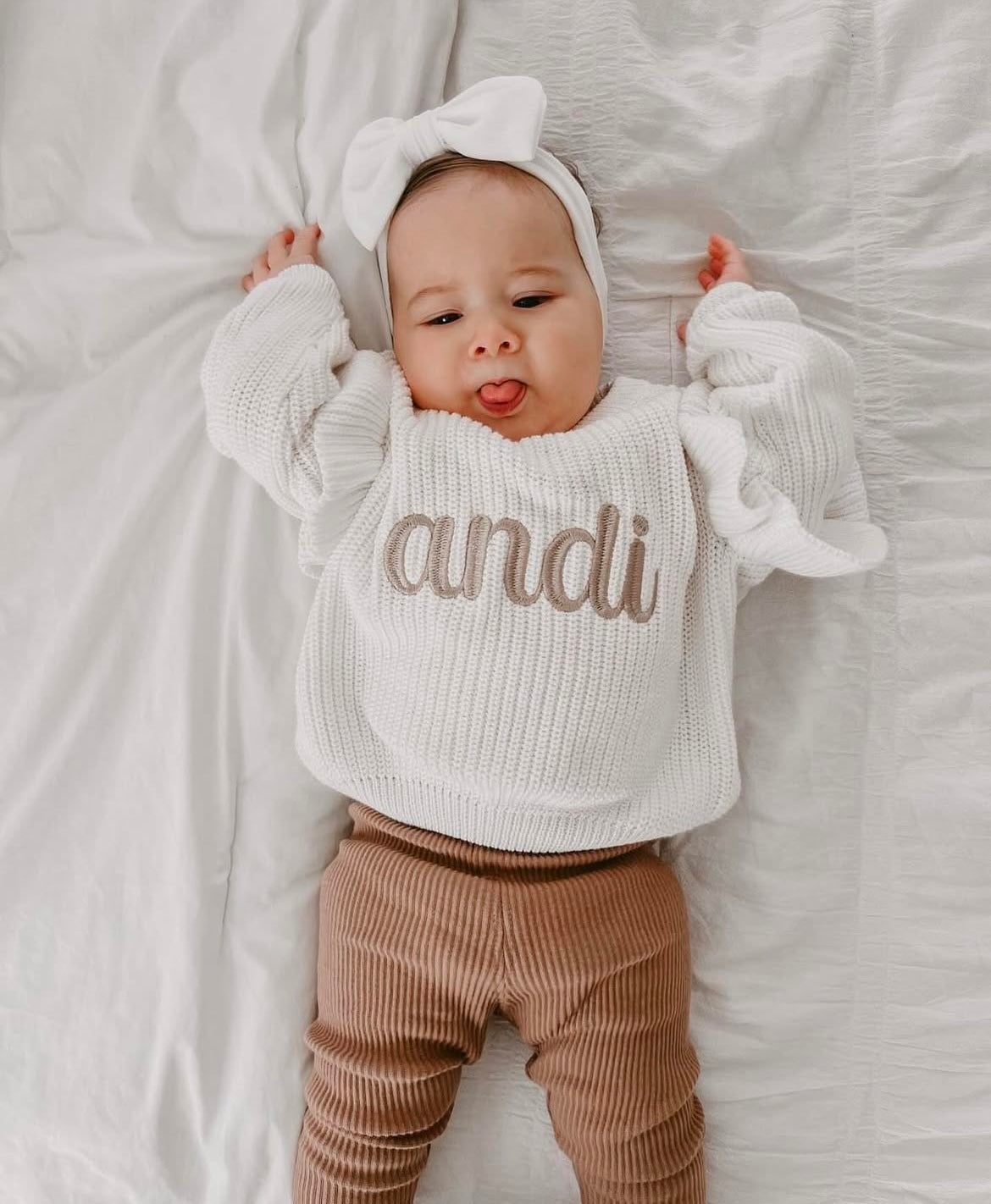Ruffled Knit Sweater