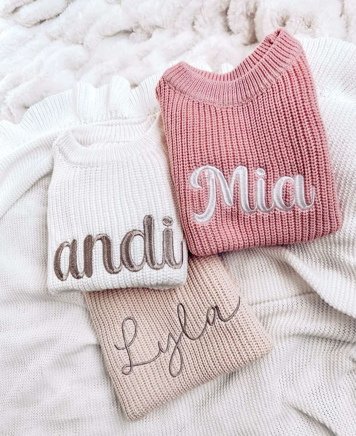 Personalized Knit Sweatshirt’s