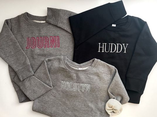 Embroidery crewnecks